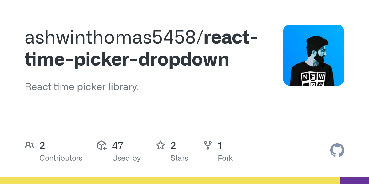 GitHub ashwinthomas5458/reacttimepickerdropdown React time picker
