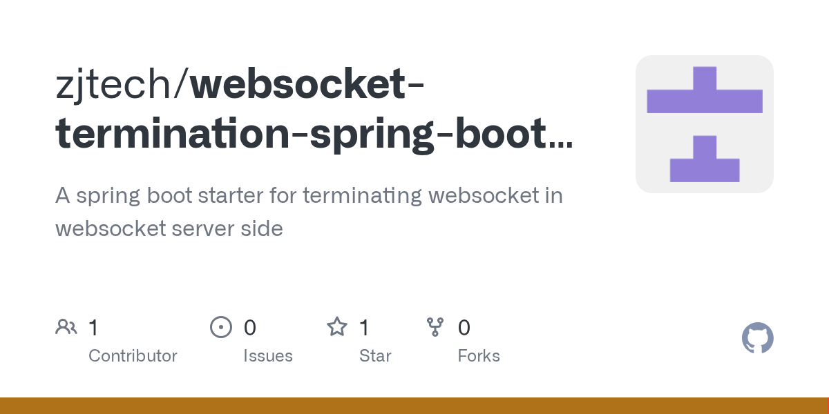 GitHub zjtech/websocketterminationspringbootstarter A spring