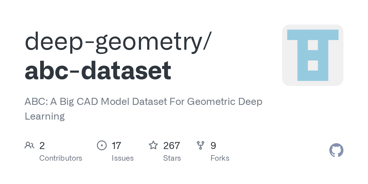 GitHub deepgeometry/abcdataset ABC A Big CAD Model Dataset For