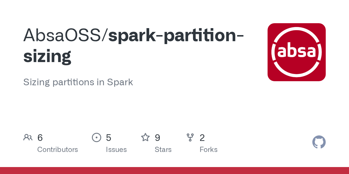 GitHub AbsaOSS/sparkpartitionsizing Sizing partitions in Spark