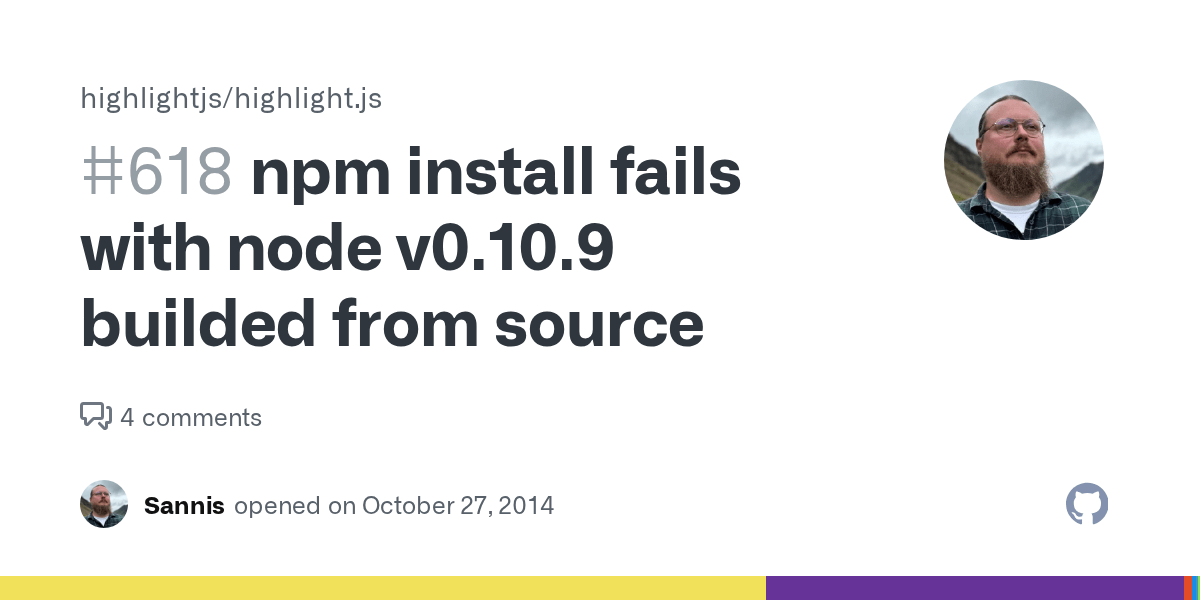 npm install fails with node v0.10.9 builded from source · Issue 618