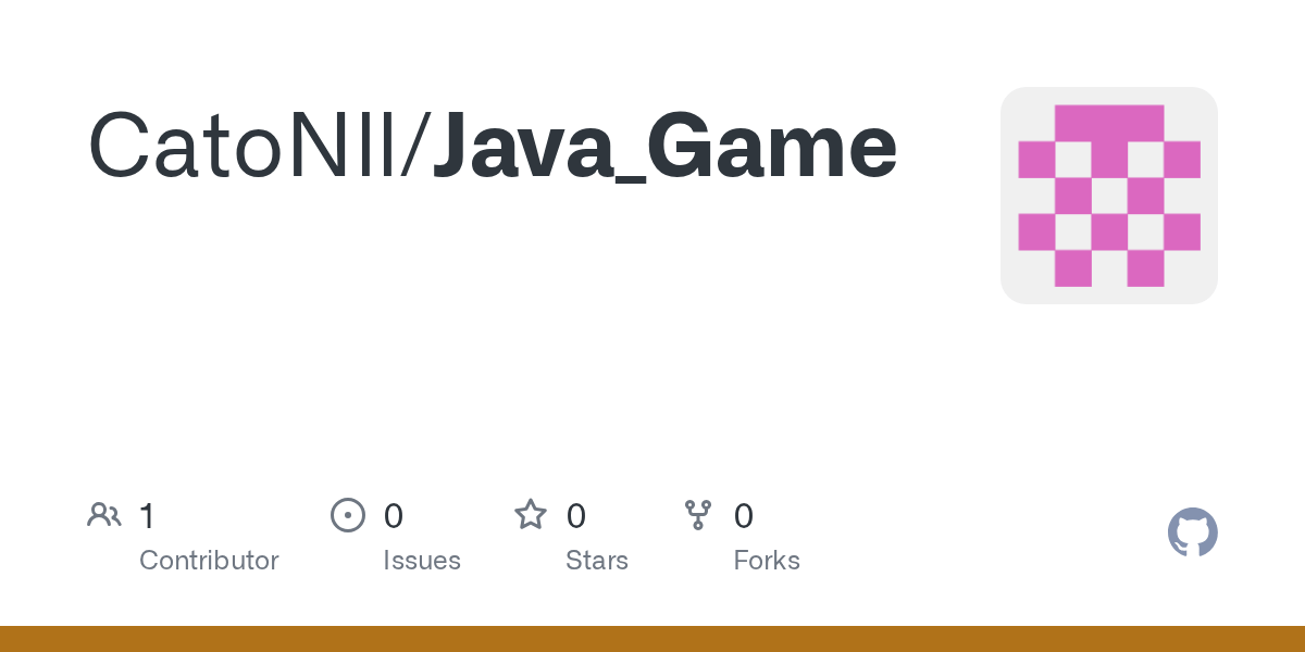 GitHub CatoNll/Java_Game