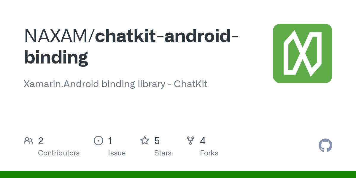 GitHub NAXAM/chatkitandroidbinding Xamarin.Android binding library