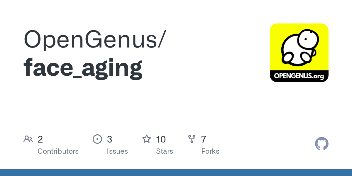 GitHub OpenGenus/face_aging