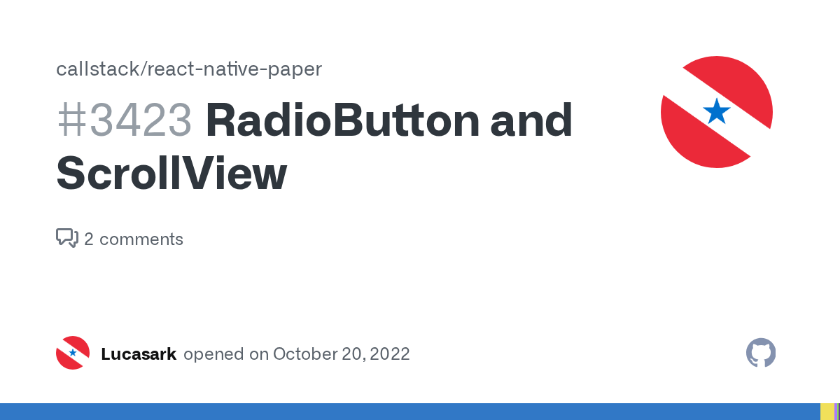 RadioButton and ScrollView · Issue 3423 · callstack/reactnativepaper