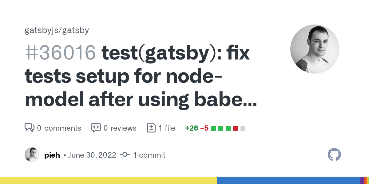 test(gatsby) fix tests setup for nodemodel after using babelplugin