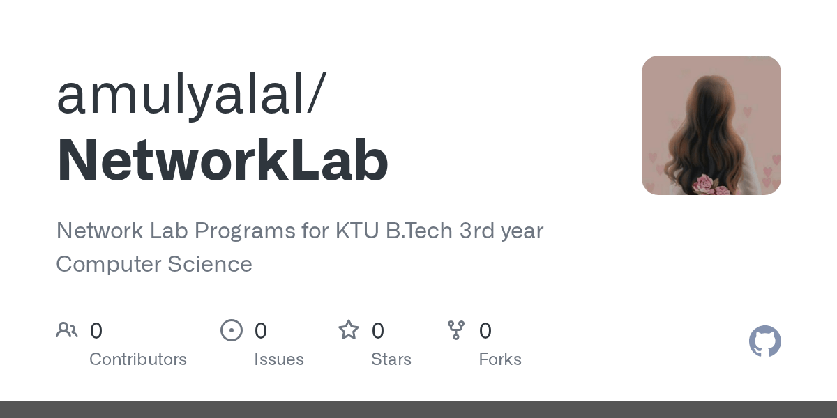 GitHub Network Lab Programs for KTU B.Tech 3rd