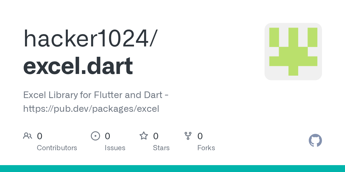 GitHub hacker1024/excel.dart Excel Library for Flutter and Dart