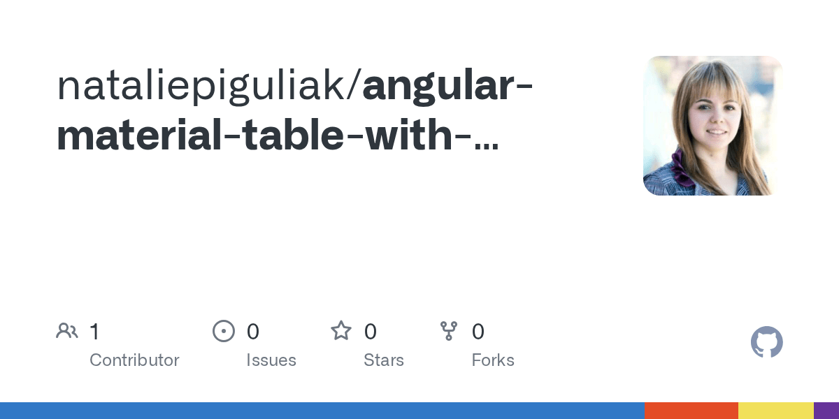 GitHub nataliepiguliak/angularmaterialtablewithserversidepagingfilteringsorting