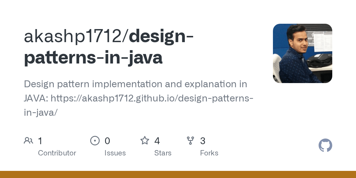GitHub akashp1712/designpatternsinjava Design pattern