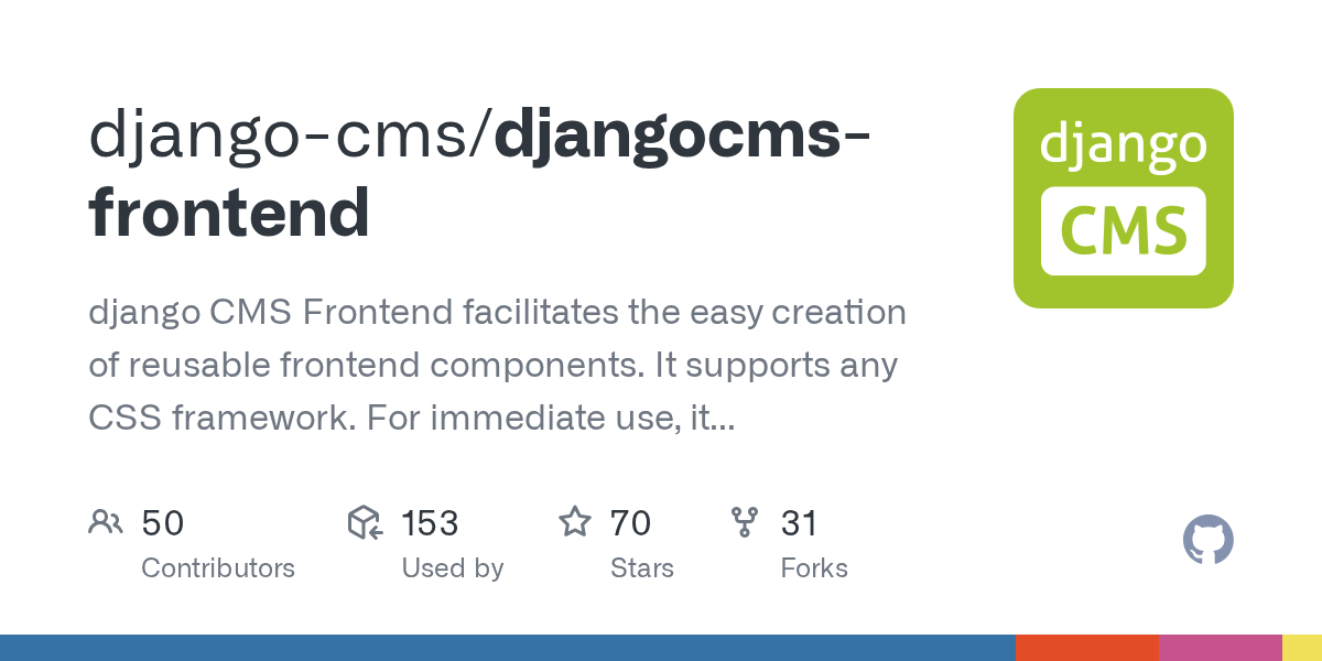 GitHub djangocms/djangocmsfrontend django CMS frontend is a plugin