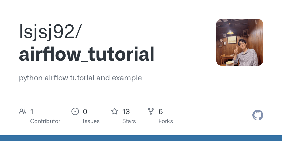 GitHub lsjsj92/airflow_tutorial python airflow tutorial and example