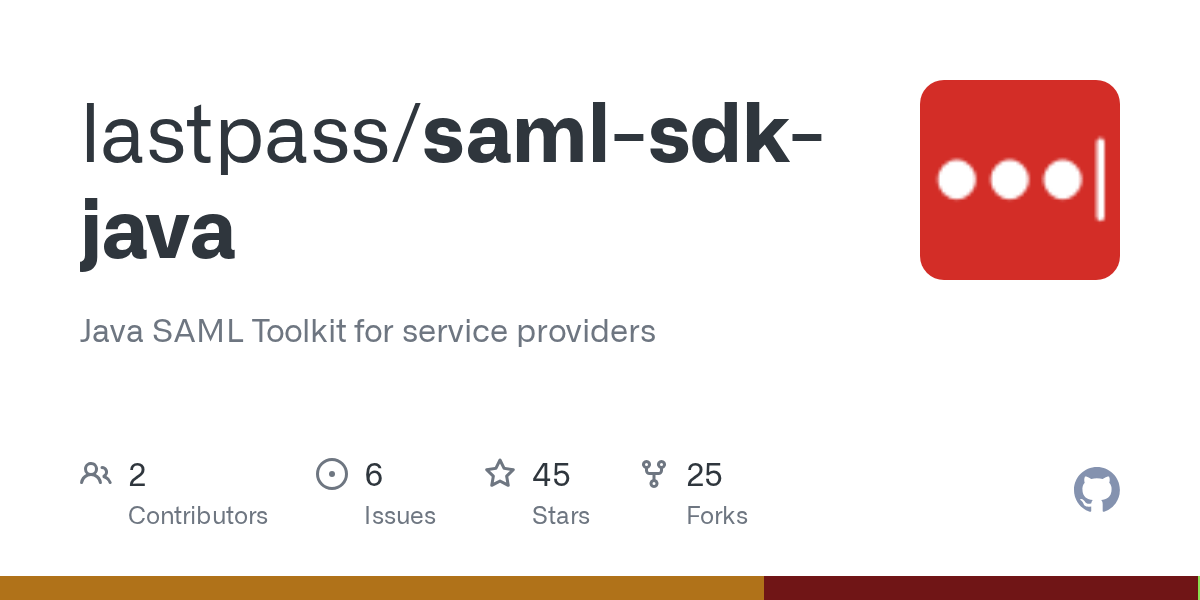 GitHub lastpass/samlsdkjava Java SAML Toolkit for service providers