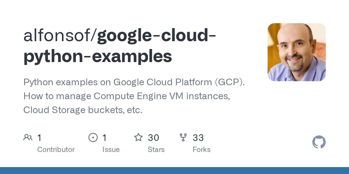 GitHub alfonsof/googlecloudpythonexamples Python examples on
