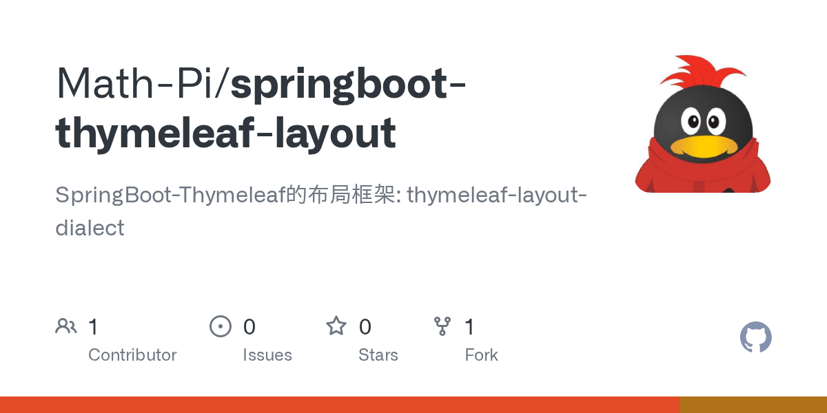 GitHub MathPi/springbootthymeleaflayout SpringBootThymeleaf的布局框架