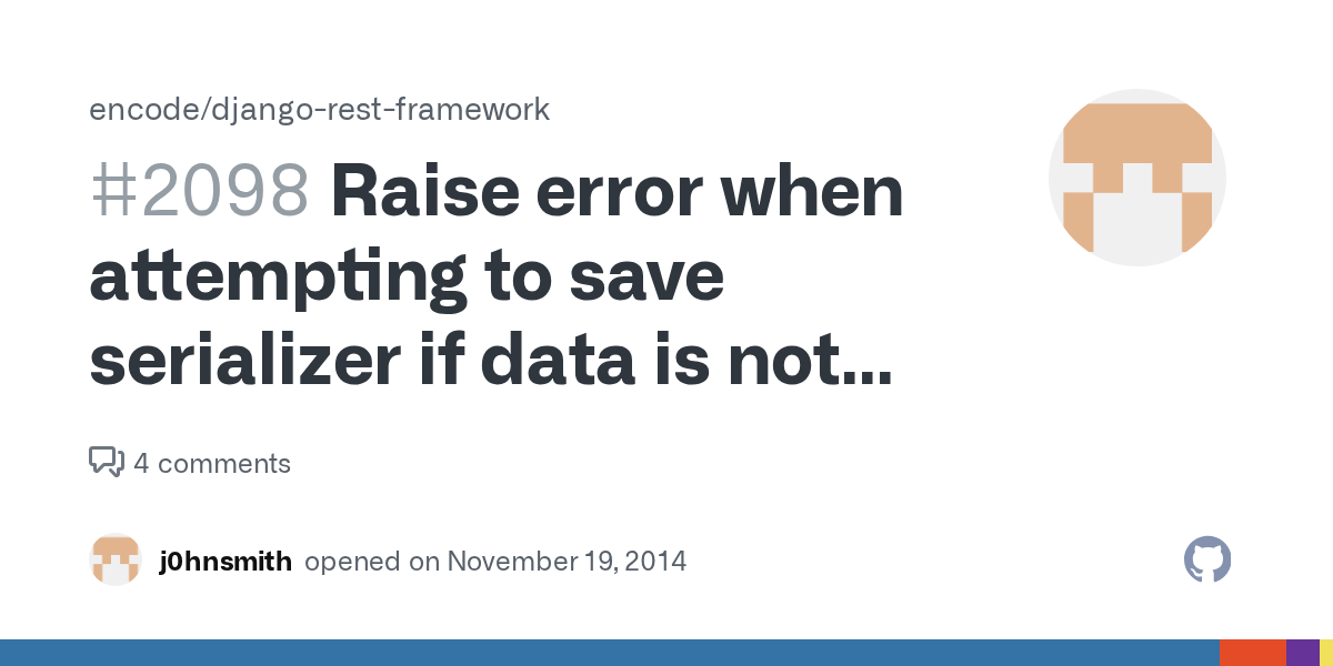 Raise error when attempting to save serializer if data is not valid
