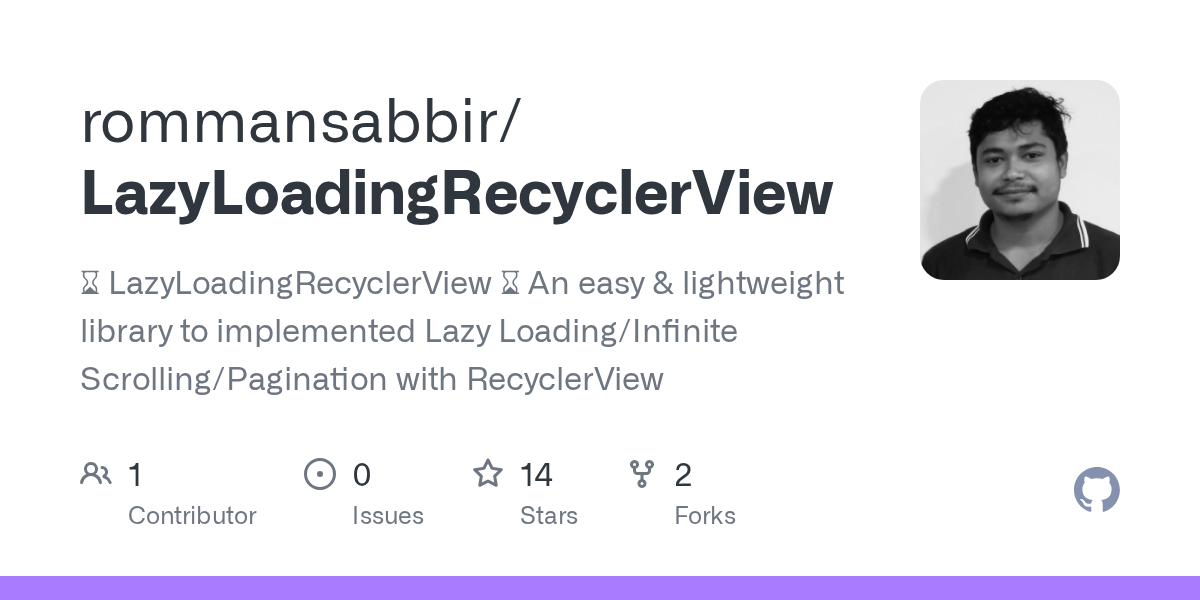 GitHub rommansabbir/LazyLoadingRecyclerView ⌛