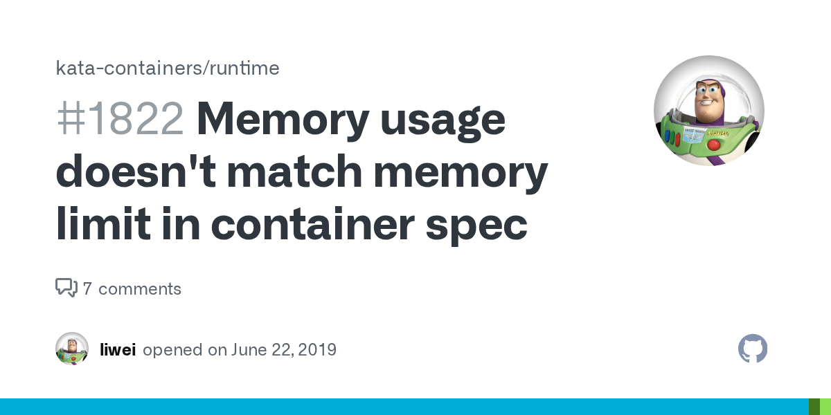 Memory usage doesn't match memory limit in container spec · Issue 1822