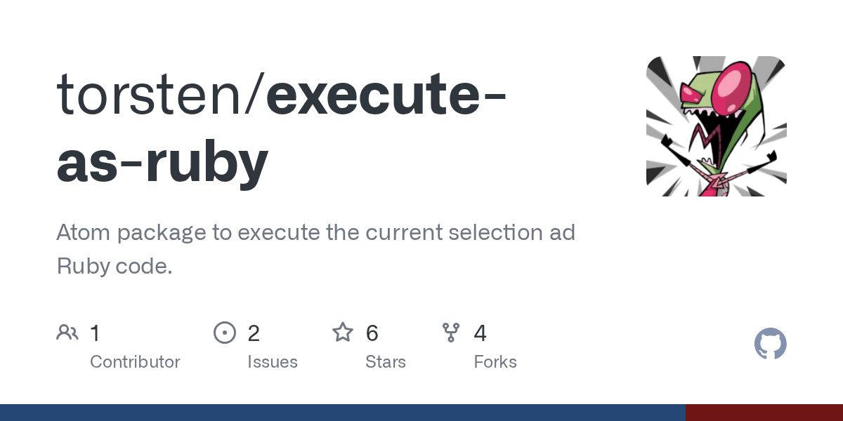 GitHub torsten/executeasruby Atom package to execute the current