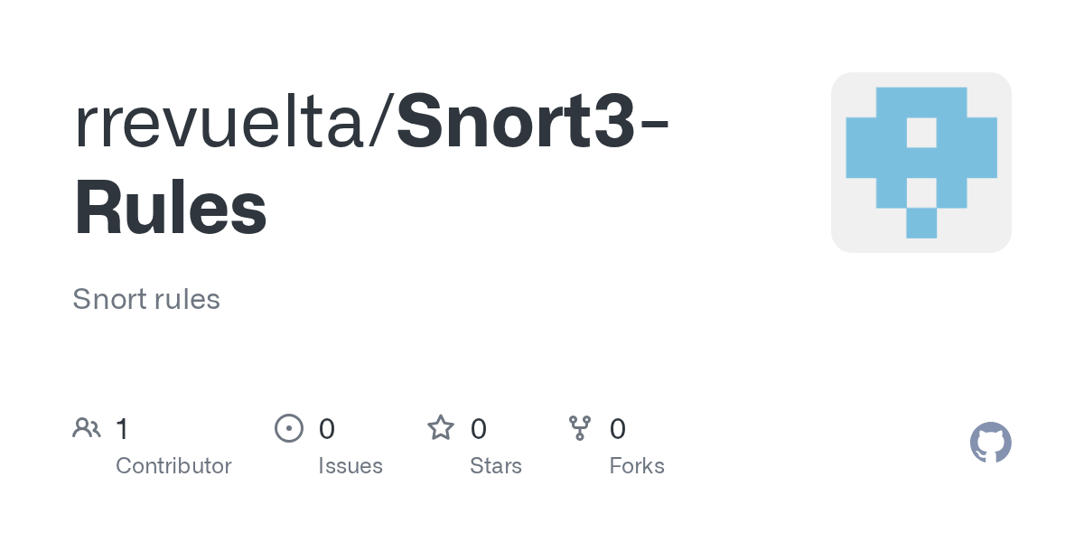 GitHub rrevuelta/Snort3Rules Snort rules