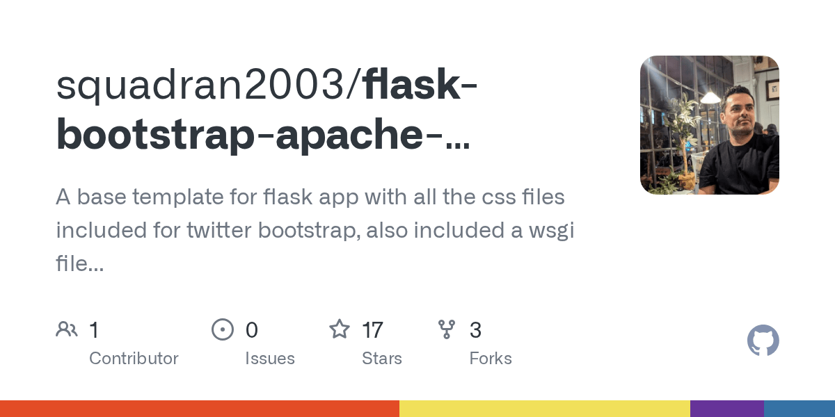 GitHub squadran2003/flaskbootstrapapachetemplate A base template