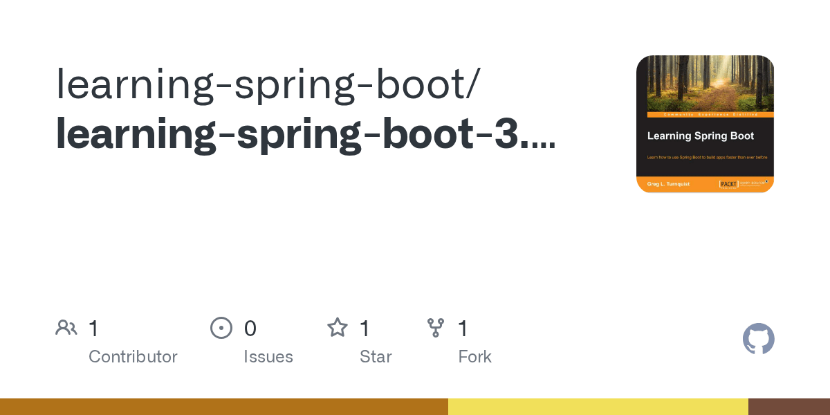 GitHub learningspringboot/learningspringboot3.03rdedition