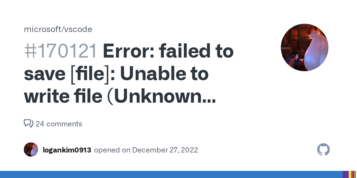 Error failed to save [file] Unable to write file (Unknown