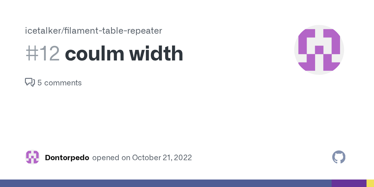 coulm width · Issue 12 · icetalker/filamenttablerepeater · GitHub