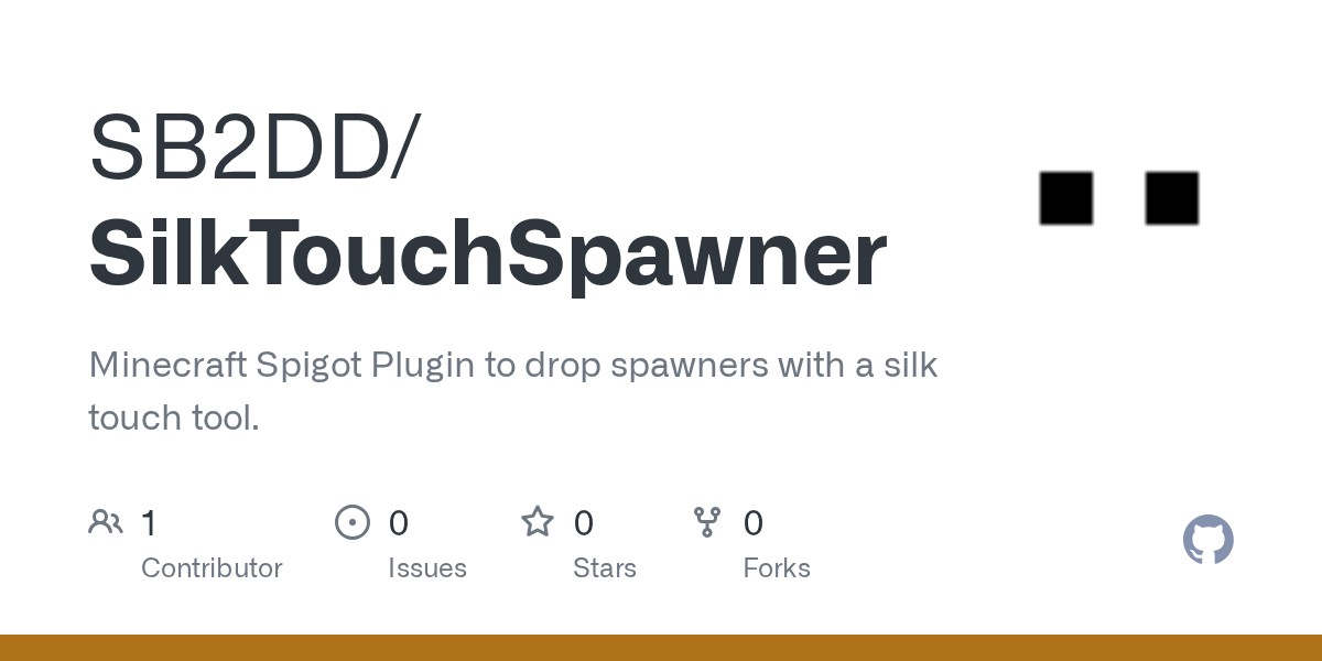 GitHub Mrredstone5230/SilkTouchSpawner Minecraft Spigot Plugin to