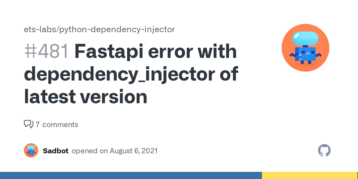 Fastapi error with dependency_injector of latest version · Issue 481