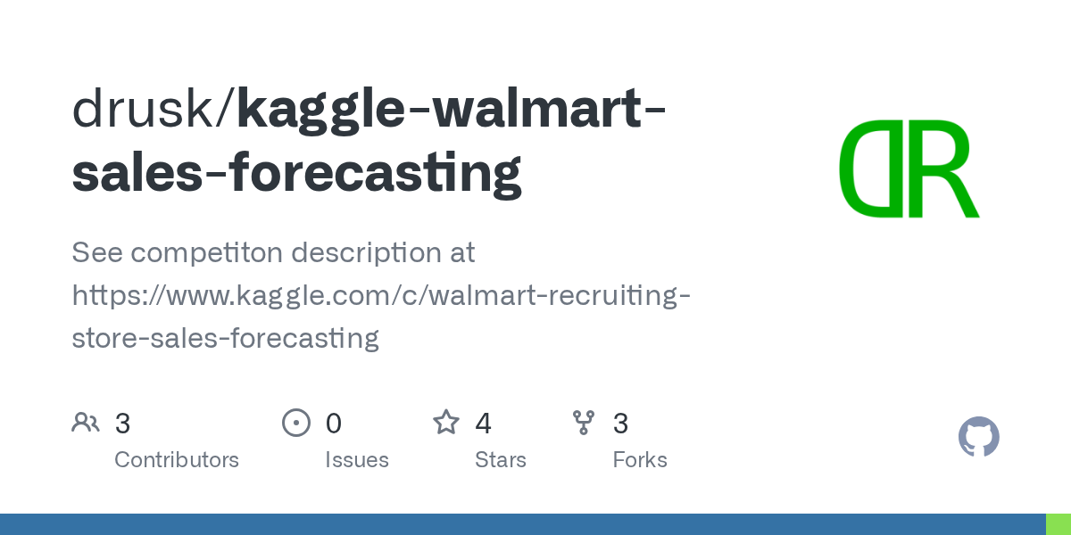GitHub drusk/kagglewalmartsalesforecasting See competiton