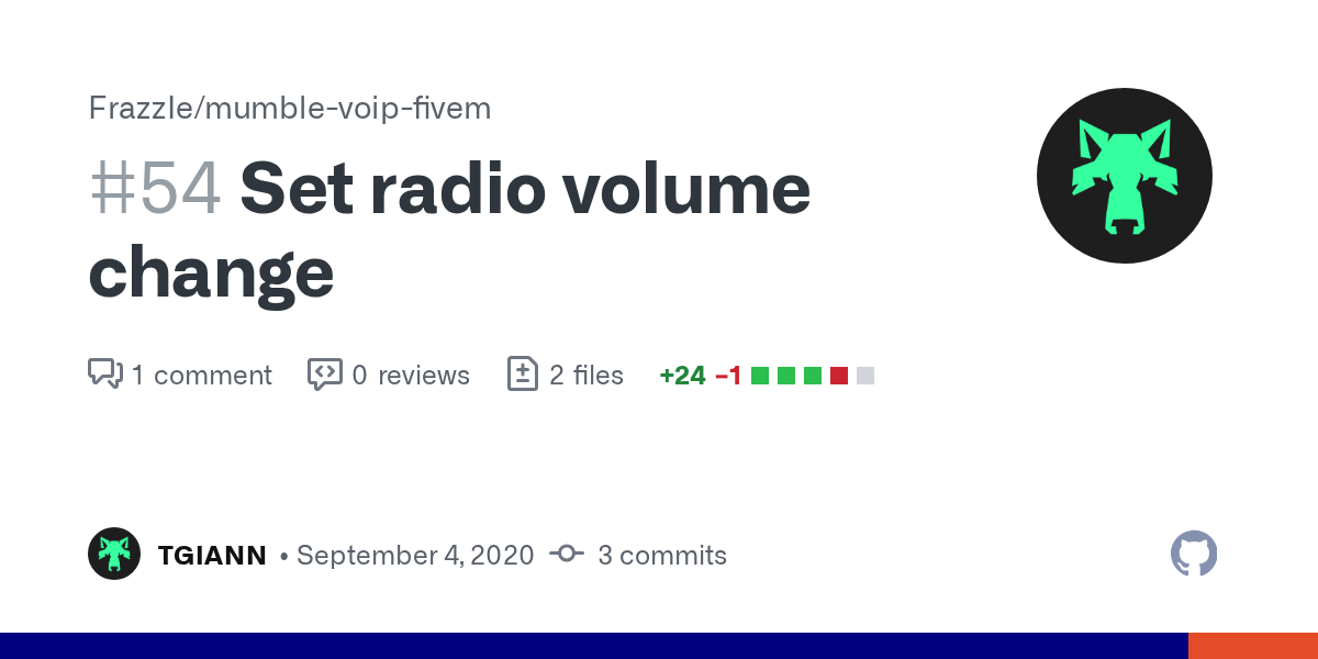 Set radio volume change by TGIANN · Pull Request 54 · FrazzIe/mumble