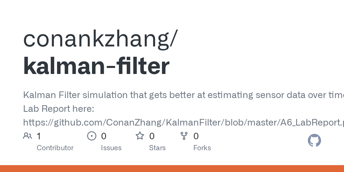 GitHub conankzhang/kalmanfilter Kalman Filter simulation that gets
