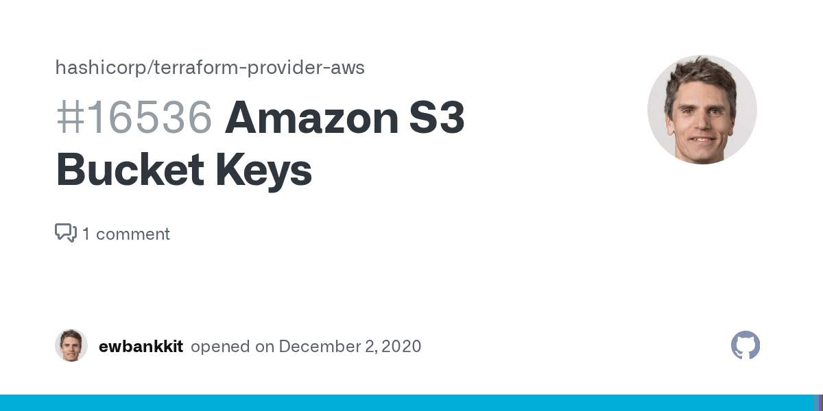 Amazon S3 Bucket Keys · Issue 16536 · hashicorp/terraformprovideraws