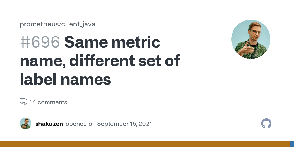 Same metric name, different set of label names · Issue 696