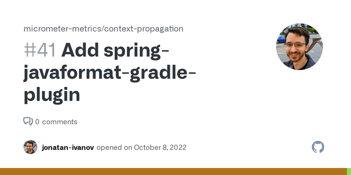 Add springjavaformatgradleplugin · Issue 41 · micrometermetrics