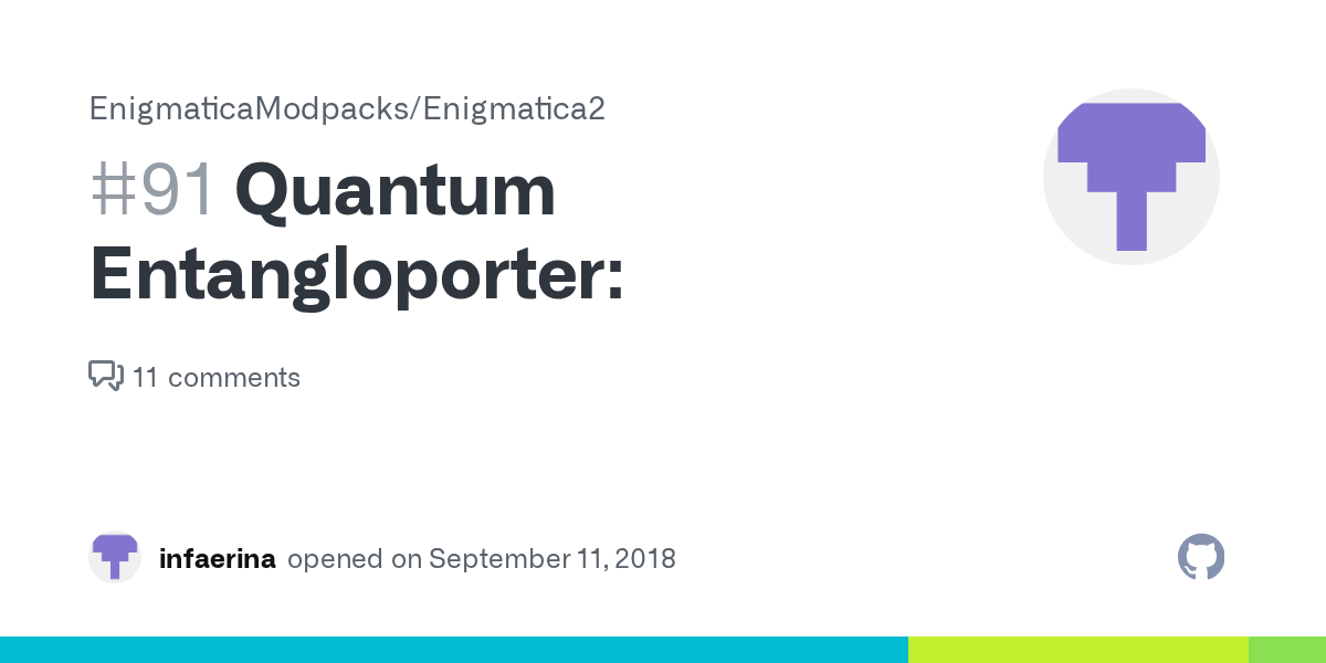 Quantum Entangloporter · Issue 91 · EnigmaticaModpacks/Enigmatica2