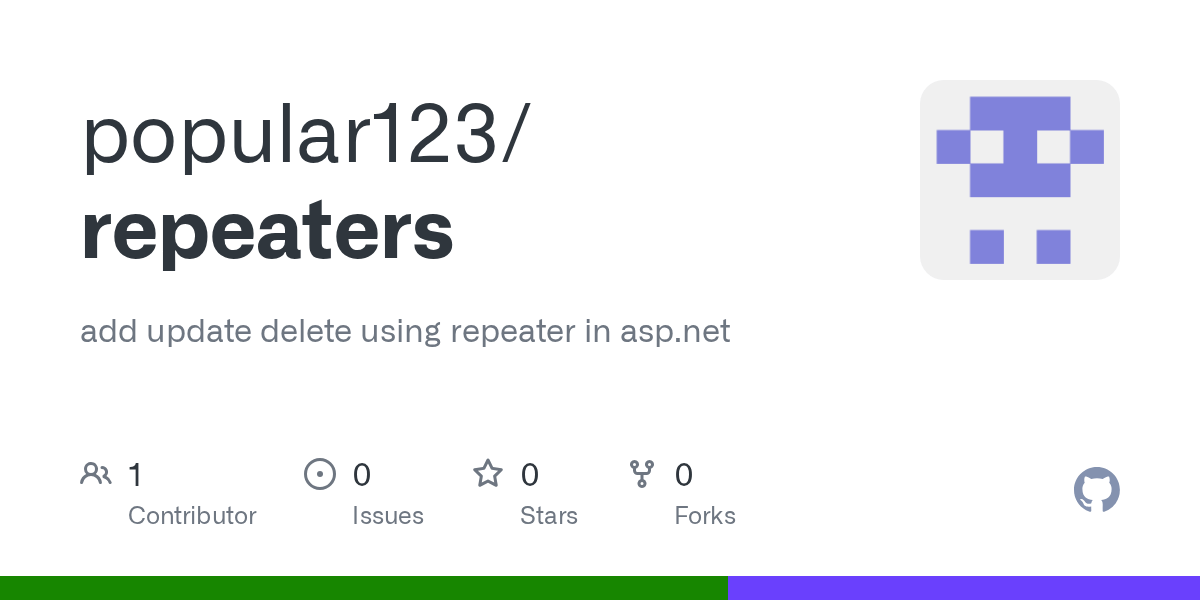 GitHub popular123/repeaters add update delete using repeater in
