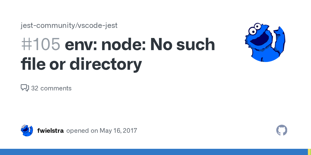 env node No such file or directory · Issue 105 ·