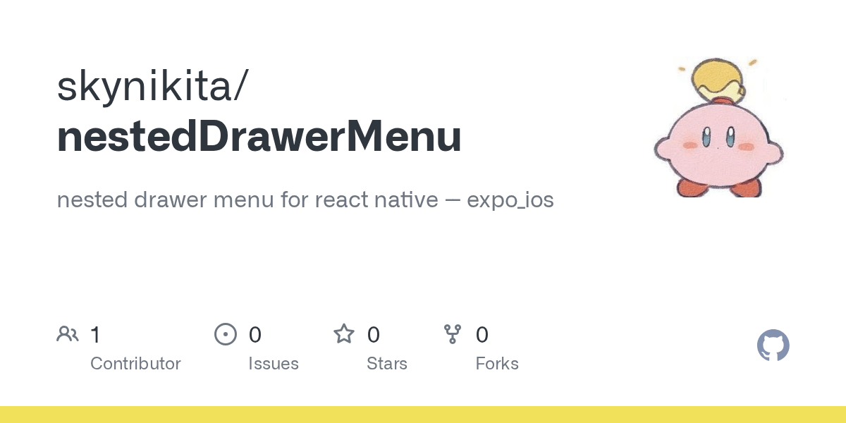 GitHub skynikita/nestedDrawerMenu nested drawer menu for react