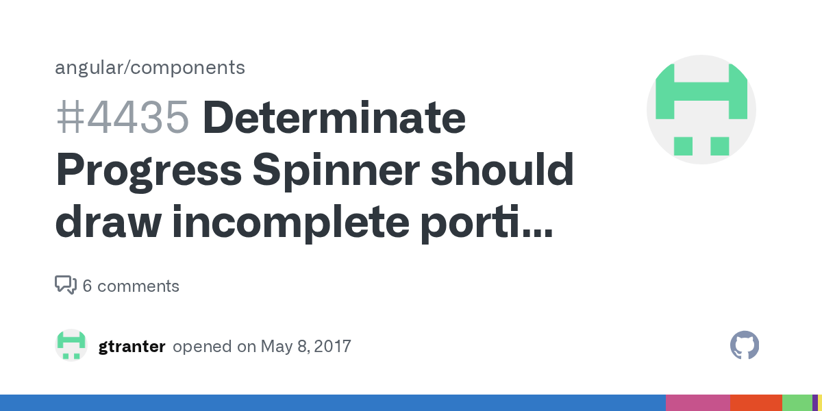 Determinate Progress Spinner should draw portion of circle