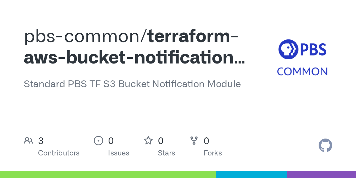 GitHub pbs/terraformawsbucketnotificationmodule Standard PBS TF