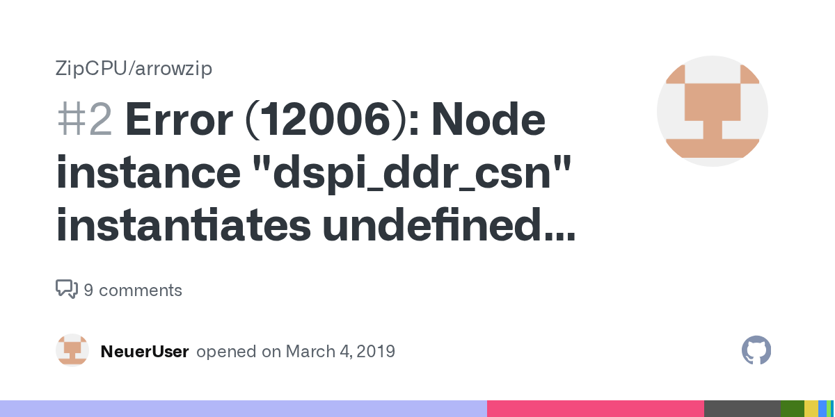 Error (12006) Node instance "dspi_ddr_csn" instantiates undefined