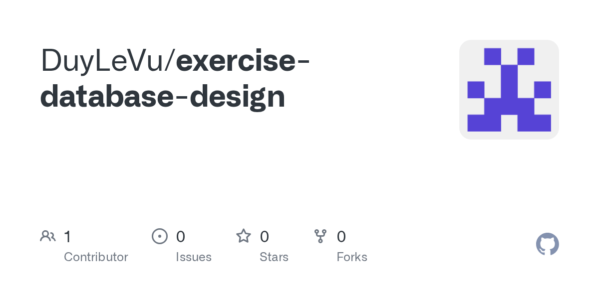 GitHub DuyLeVu/exercisedatabasedesign