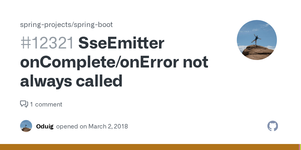 SseEmitter not always called · Issue 12321 · springprojects/springboot