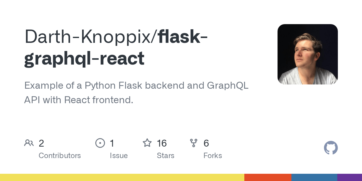 GitHub DarthKnoppix/flaskgraphqlreact Example of a Python Flask backend and GraphQL API
