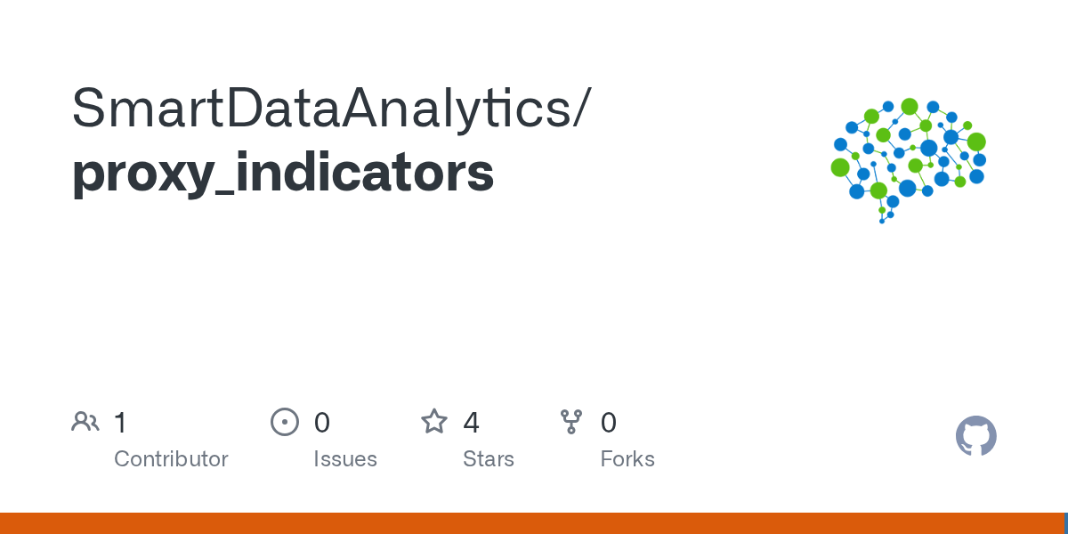 GitHub SmartDataAnalytics/proxy_indicators