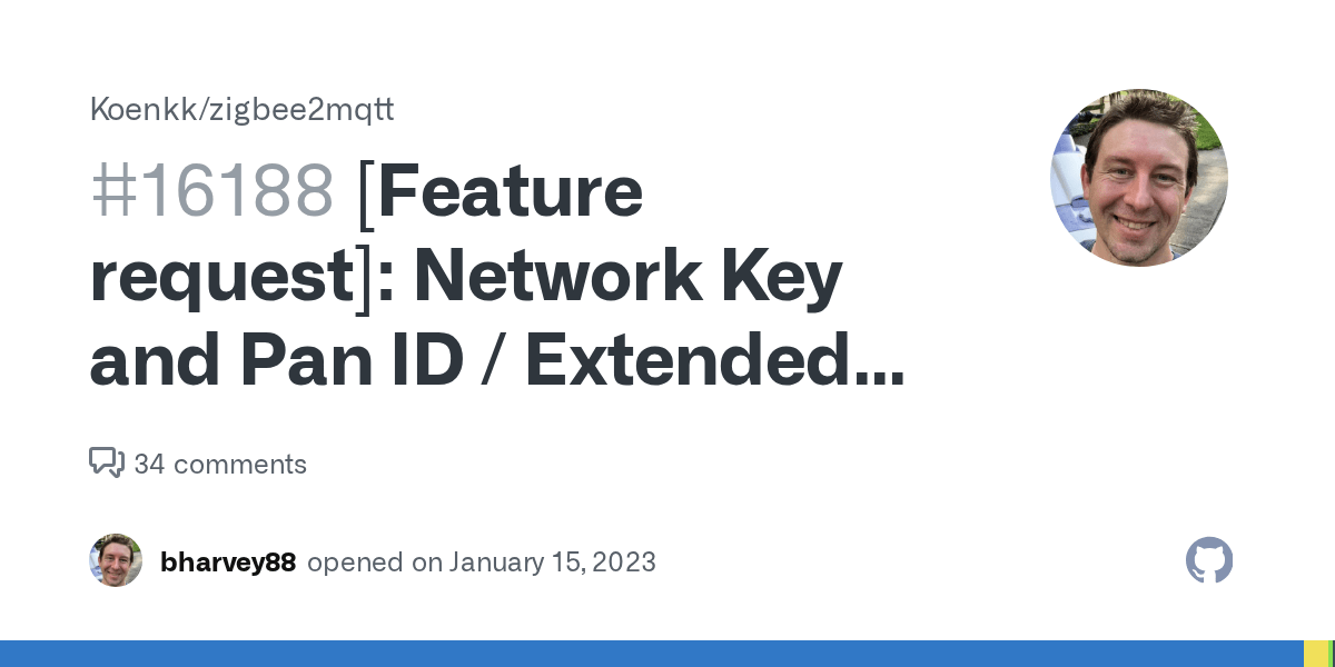 [Feature request] Network Key and Pan ID / Extended Pan ID auto