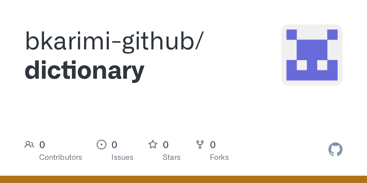 GitHub bkarimigithub/dictionary