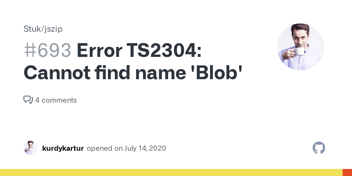 Error TS2304 Cannot find name 'Blob' · Issue 693 · Stuk/jszip · GitHub